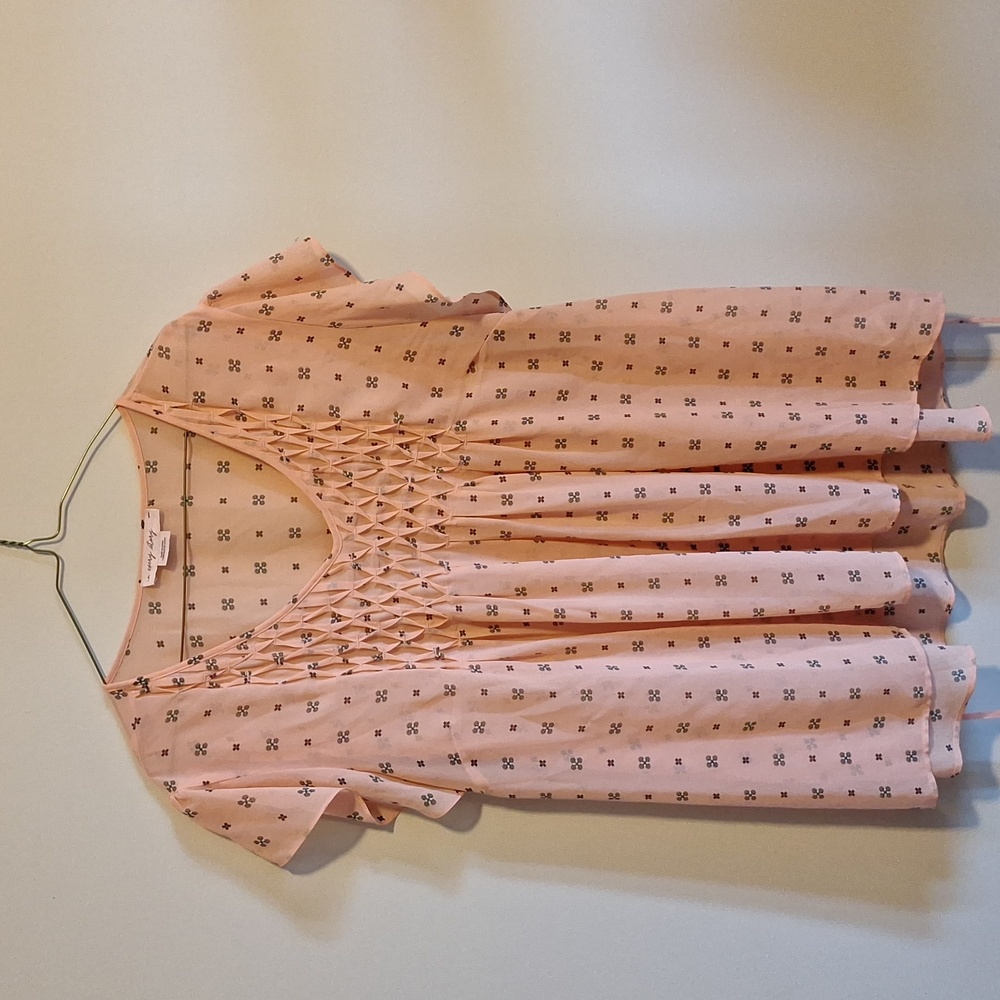 Light pink short sleeved blouse
